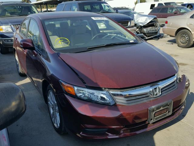 19XFB2F8XCE372308 - 2012 HONDA CIVIC EX BURGUNDY photo 1