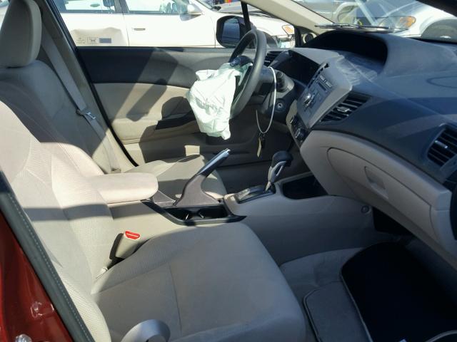 19XFB2F8XCE372308 - 2012 HONDA CIVIC EX BURGUNDY photo 5