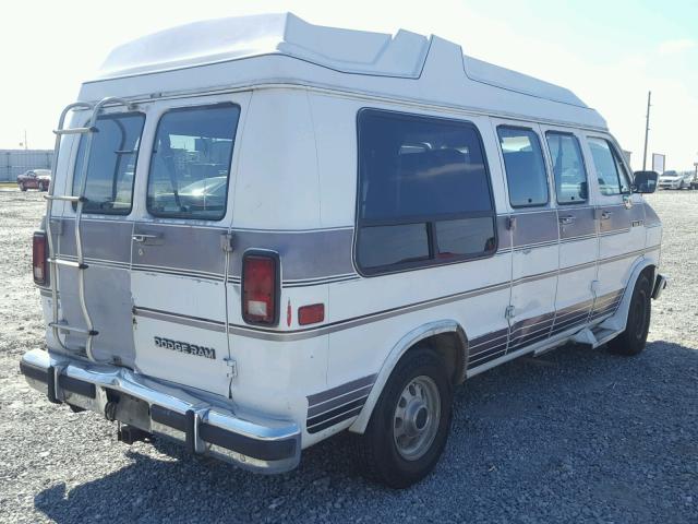 2B6HB21Y3NK173213 - 1992 DODGE RAM VAN WHITE photo 4