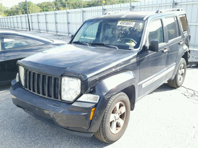 1J8GP28K78W242216 - 2008 JEEP LIBERTY SP BLACK photo 2