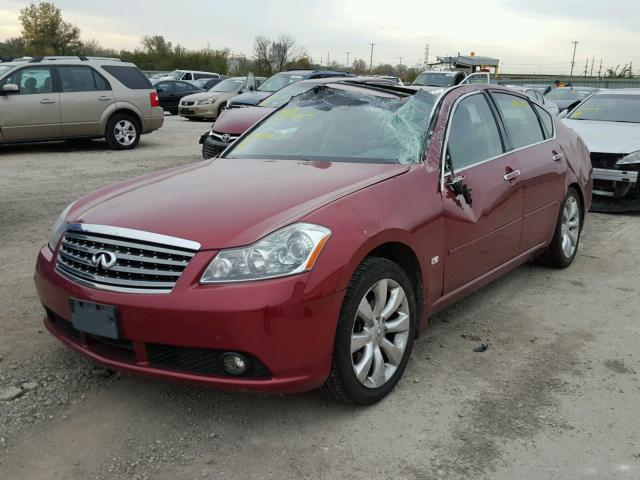 JNKAY01F66M252416 - 2006 INFINITI M35 BASE MAROON photo 2