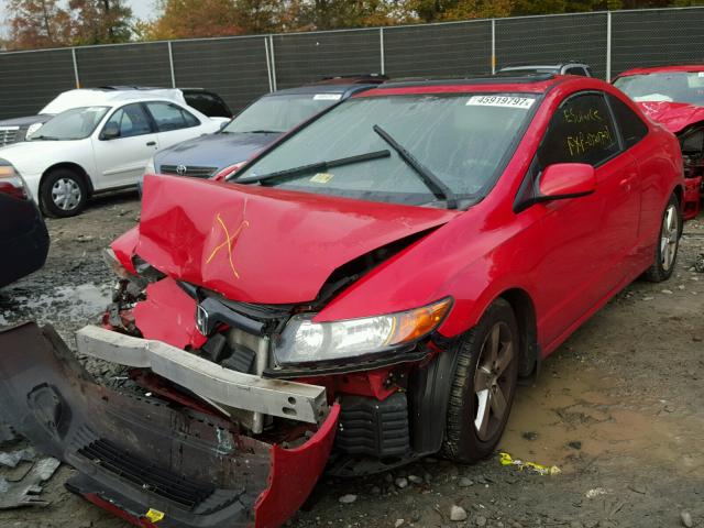 2HGFG12888H546004 - 2008 HONDA CIVIC EX 红色 照片 2