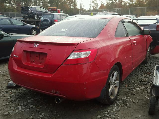2HGFG12888H546004 - 2008 HONDA CIVIC EX 红色 照片 4