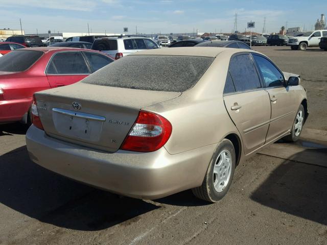 4T1BF32K02U016083 - 2002 TOYOTA CAMRY LE GOLD photo 4