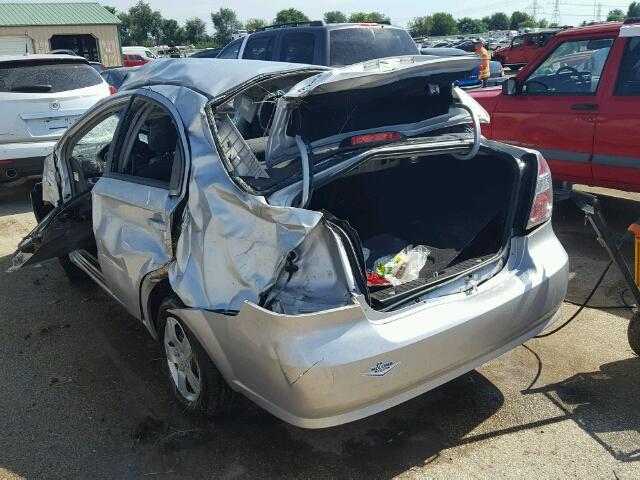 KL1TD56687B137221 - 2007 CHEVROLET AVEO BASE Күміс фото 3