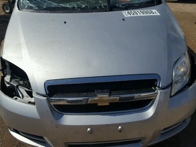 KL1TD56687B137221 - 2007 CHEVROLET AVEO BASE Күміс фото 7