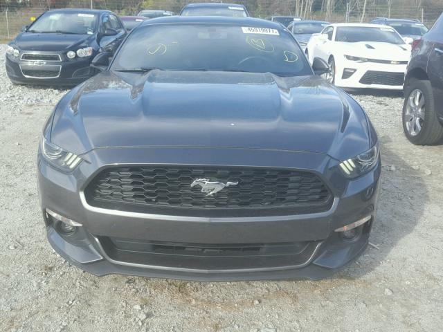 1FA6P8AM8F5433069 - 2015 FORD MUSTANG GRAY photo 9
