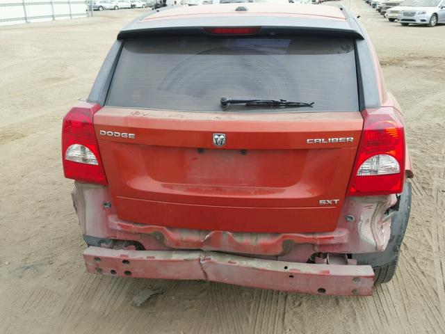 1B3CB4HA5AD586928 - 2010 DODGE CALIBER SX ORANGE photo 9