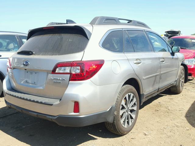 4S4BSENC7G3317197 - 2016 SUBARU OUTBACK 3. SILVER photo 4