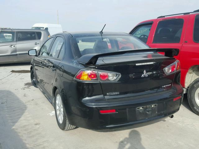 JA32U2FUXGU002262 - 2016 MITSUBISHI LANCER ES BLACK photo 3