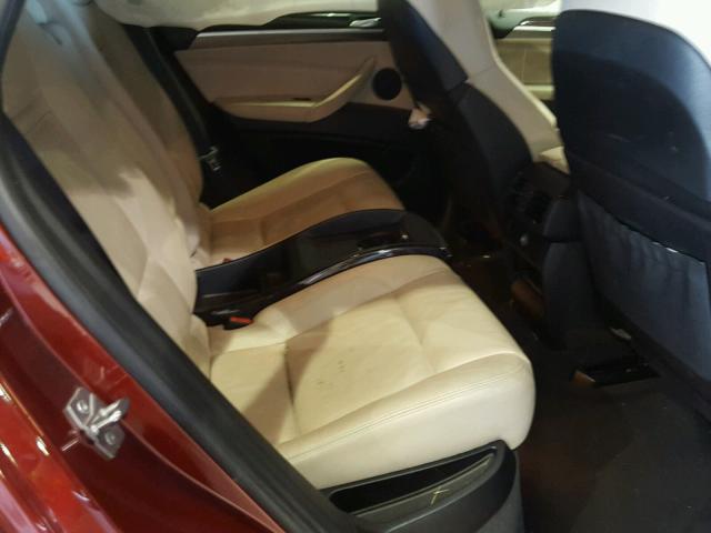 5UXFG8C54BLZ95507 - 2011 BMW X6 XDRIVE5 Қызыл фото 6