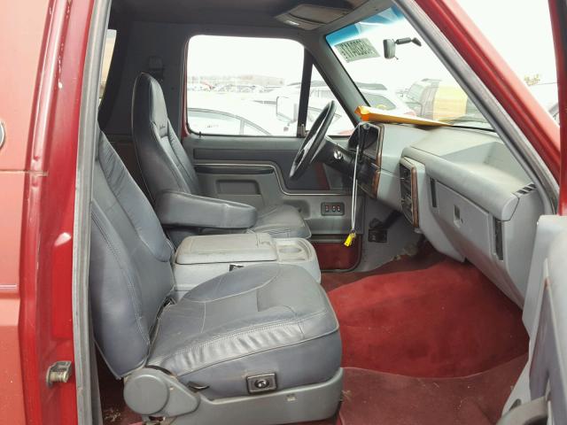 1FMEU15N0MLA68416 - 1991 FORD BRONCO U10 RED photo 5