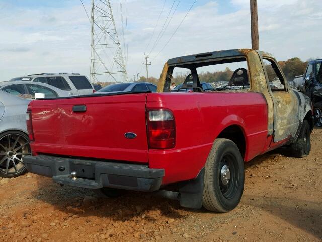 1FTYR10DX3TA15397 - 2003 FORD RANGER RED photo 4