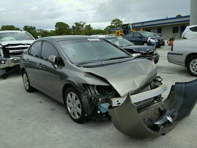 1HGFA15568L040127 - 2008 HONDA CIVIC LX GRAY photo 1