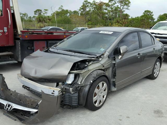 1HGFA15568L040127 - 2008 HONDA CIVIC LX GRAY photo 2