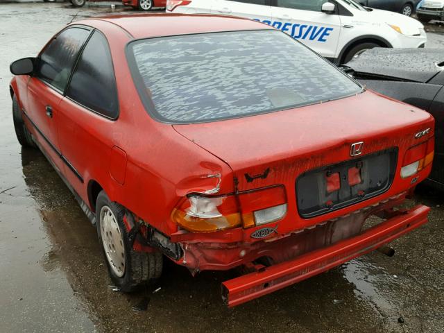 1HGEJ6222VL062723 - 1997 HONDA CIVIC DX RED photo 3