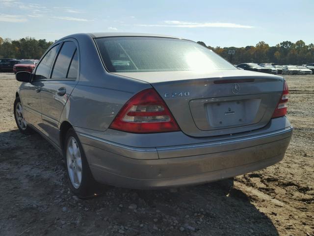 WDBRF61J53A487094 - 2003 MERCEDES-BENZ C 240 SILVER photo 3