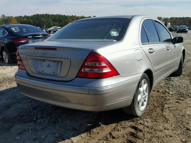 WDBRF61J53A487094 - 2003 MERCEDES-BENZ C 240 SILVER photo 4