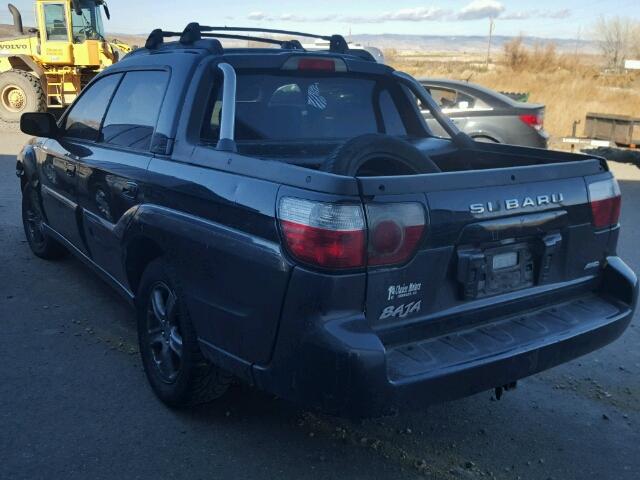 4S4BT63C455100293 - 2005 SUBARU BAJA TURBO BLACK photo 3