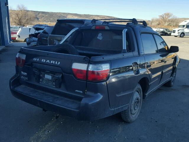 4S4BT63C455100293 - 2005 SUBARU BAJA TURBO BLACK photo 4