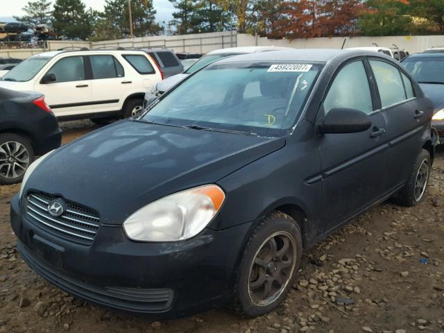 KMHCN46C38U235211 - 2008 HYUNDAI ACCENT GLS BLACK photo 2