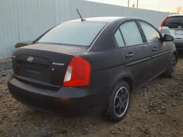 KMHCN46C38U235211 - 2008 HYUNDAI ACCENT GLS BLACK photo 4