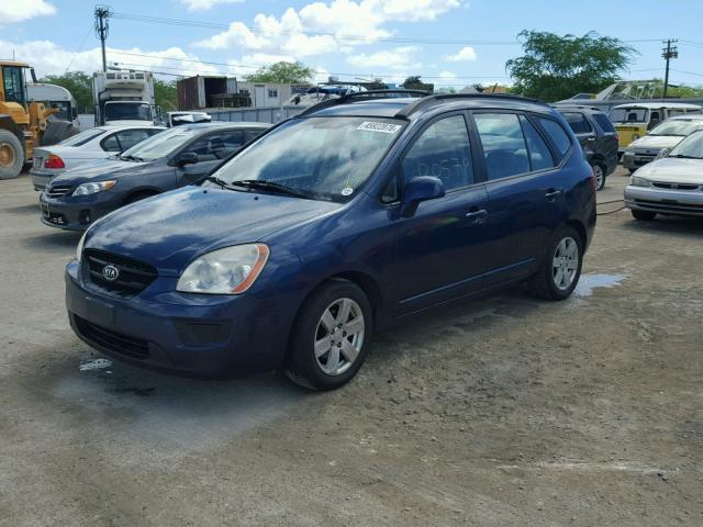 KNAFG526387129435 - 2008 KIA RONDO LX BLUE photo 2