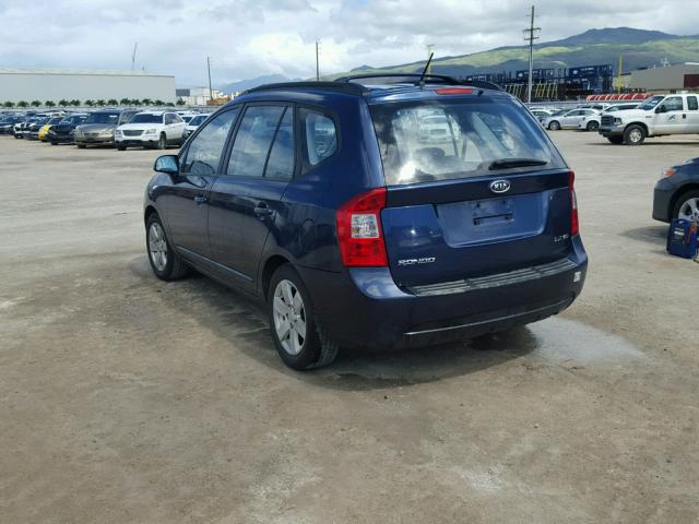 KNAFG526387129435 - 2008 KIA RONDO LX BLUE photo 3