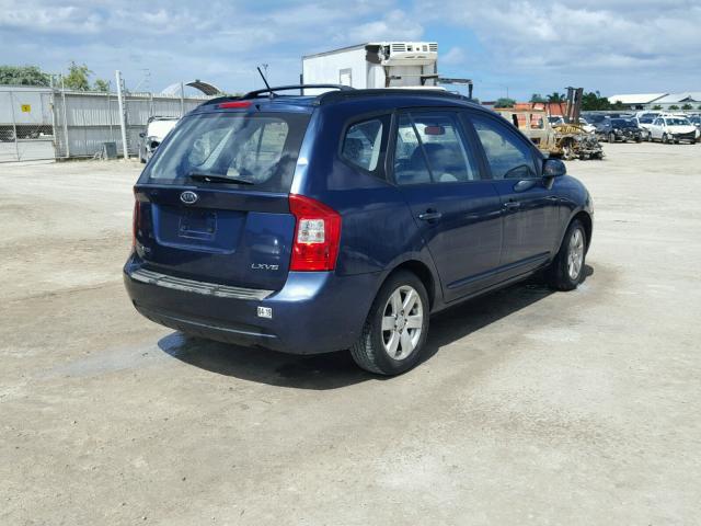 KNAFG526387129435 - 2008 KIA RONDO LX BLUE photo 4