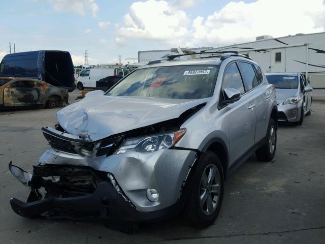 2T3WFREV1FW166534 - 2015 TOYOTA RAV4 XLE SILVER photo 2