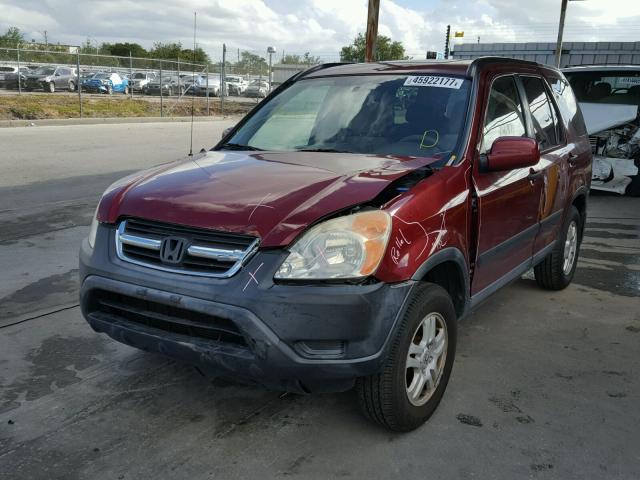 SHSRD78834U237080 - 2004 HONDA CR-V EX MAROON photo 2