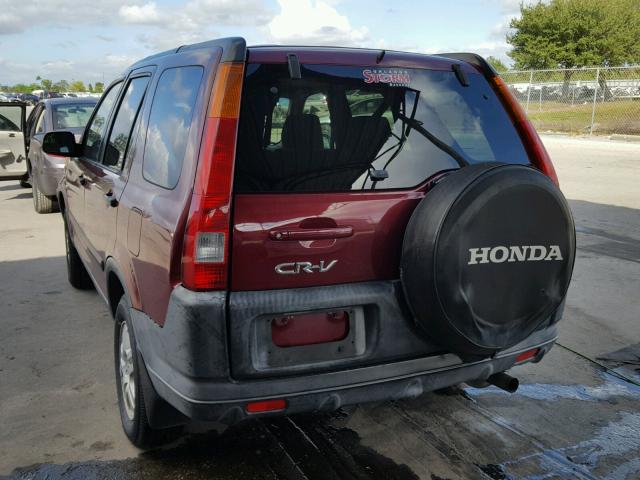 SHSRD78834U237080 - 2004 HONDA CR-V EX მუქწითელი ფოტო 3