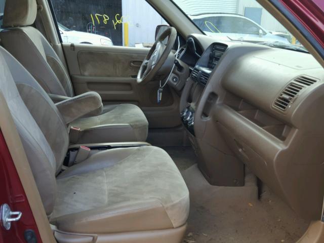 SHSRD78834U237080 - 2004 HONDA CR-V EX მუქწითელი ფოტო 5