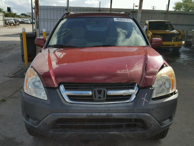 SHSRD78834U237080 - 2004 HONDA CR-V EX MAROON photo 9