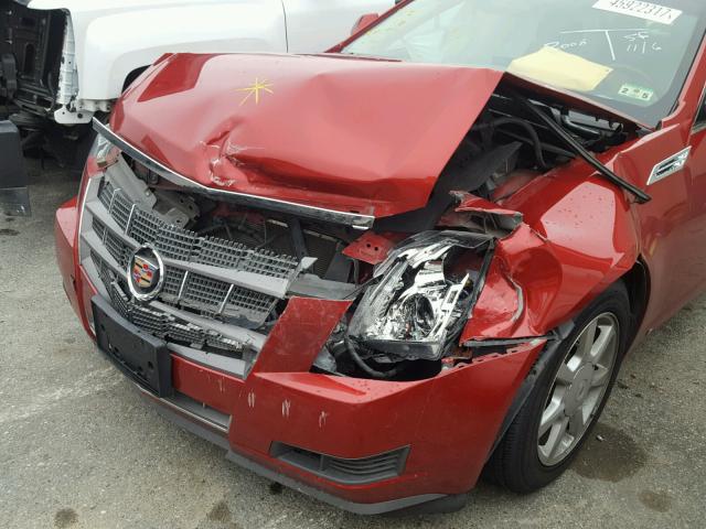 1G6DJ577280164220 - 2008 CADILLAC CTS MAROON photo 9