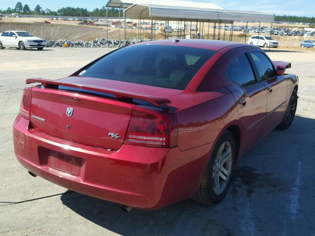 2B3LA53H56H399681 - 2006 DODGE CHARGER R/ MAROON photo 4