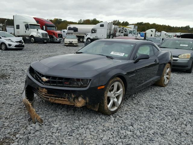 2G1FB1ED7B9144829 - 2011 CHEVROLET CAMARO LT BLACK photo 2