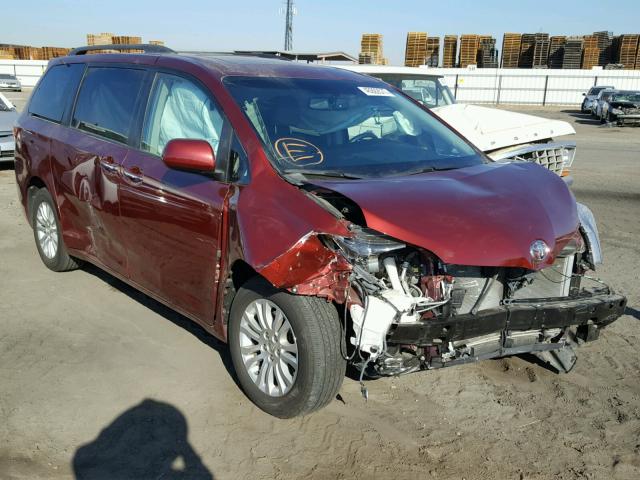 5TDYK3DC9FS663382 - 2015 TOYOTA SIENNA RED photo 1