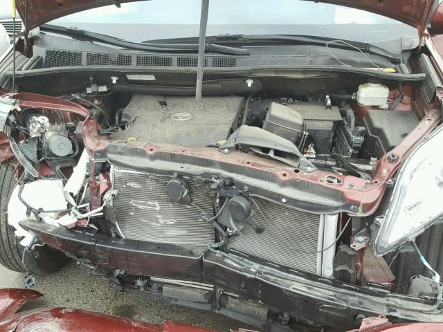 5TDYK3DC9FS663382 - 2015 TOYOTA SIENNA RED photo 7