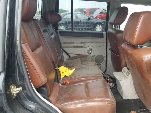 1J8HG58246C133460 - 2006 JEEP COMMANDER BLACK photo 6