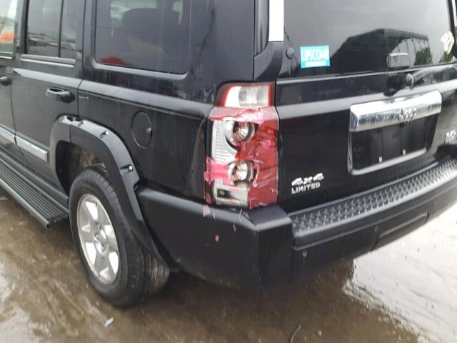 1J8HG58246C133460 - 2006 JEEP COMMANDER BLACK photo 9