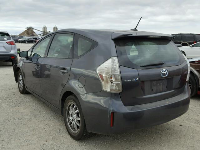 JTDZN3EU1C3168853 - 2012 TOYOTA PRIUS V GRAY photo 3