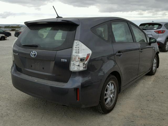 JTDZN3EU1C3168853 - 2012 TOYOTA PRIUS V GRAY photo 4