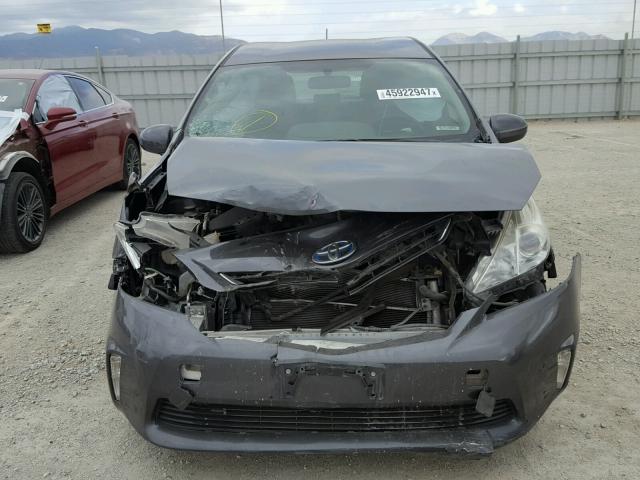 JTDZN3EU1C3168853 - 2012 TOYOTA PRIUS V GRAY photo 9