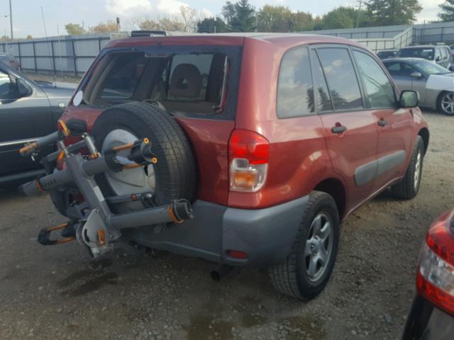 JTEGH20V010036945 - 2001 TOYOTA RAV4 MAROON photo 4