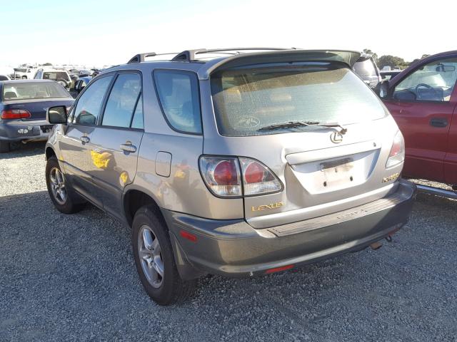 JTJGF10U710093491 - 2001 LEXUS RX 300 BEIGE photo 3