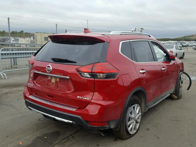 JN8AT2MV2HW266288 - 2017 NISSAN ROGUE S RED photo 4