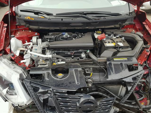 JN8AT2MV2HW266288 - 2017 NISSAN ROGUE S RED photo 7