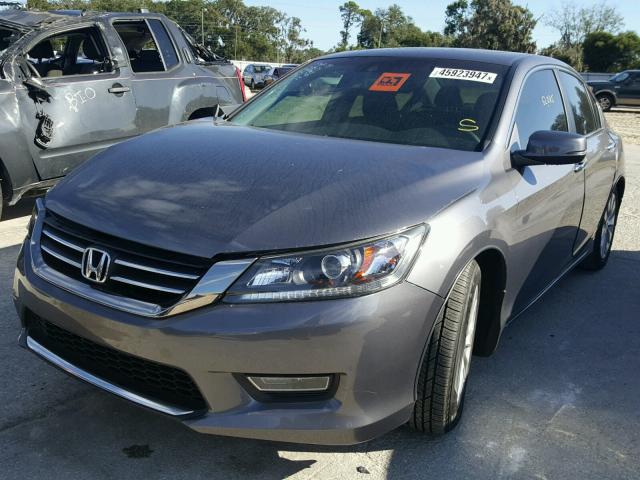 1HGCR2F85DA095670 - 2013 HONDA ACCORD EXL GRAY photo 2