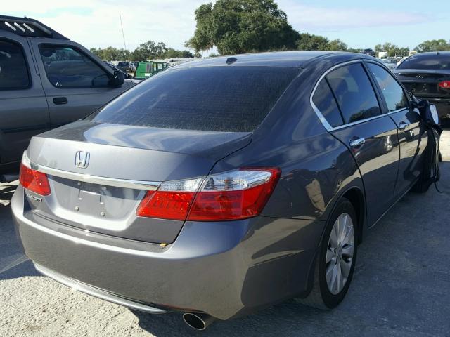 1HGCR2F85DA095670 - 2013 HONDA ACCORD EXL GRAY photo 4